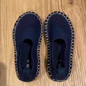 Zara baby boy slip on shoes Navy